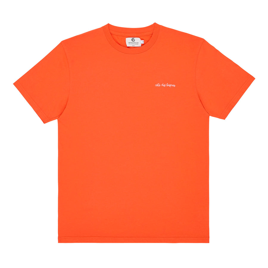 T-shirt côte des basques orange tomato