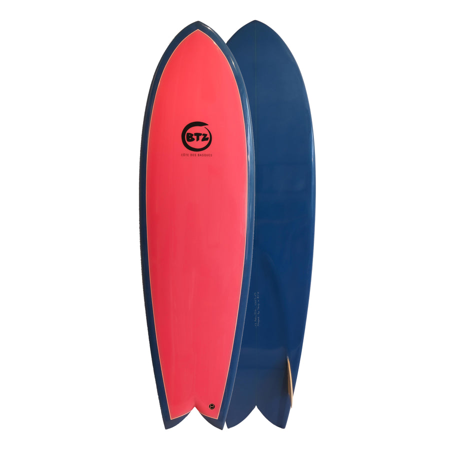BTZ Handmade Twin Fin 6'2 Surf Board