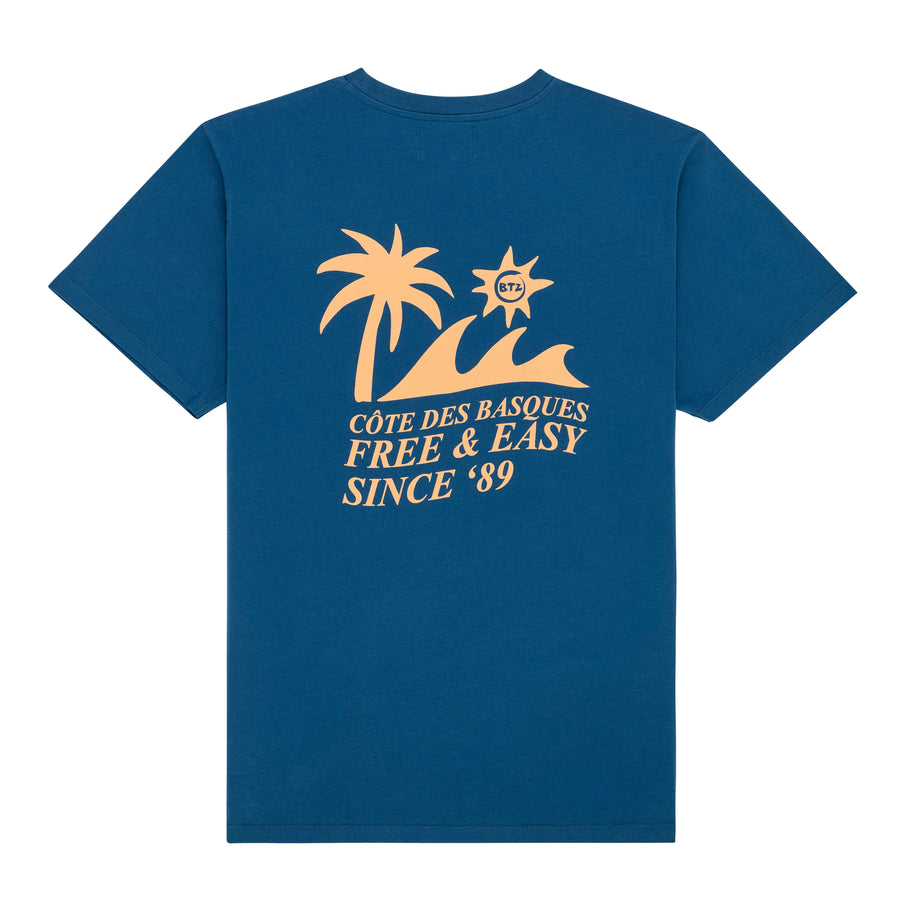 T-shirt Free & Easy bleu