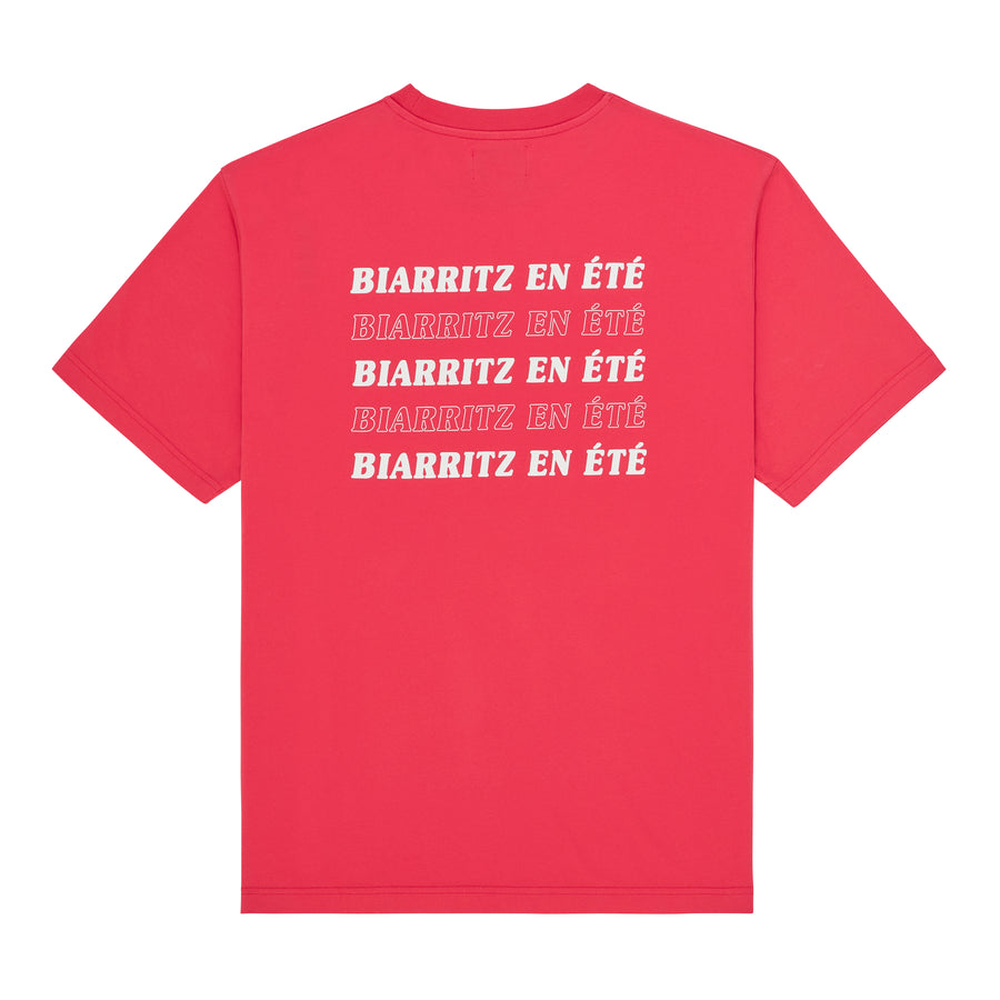 T-shirt Biarritz en été rouge