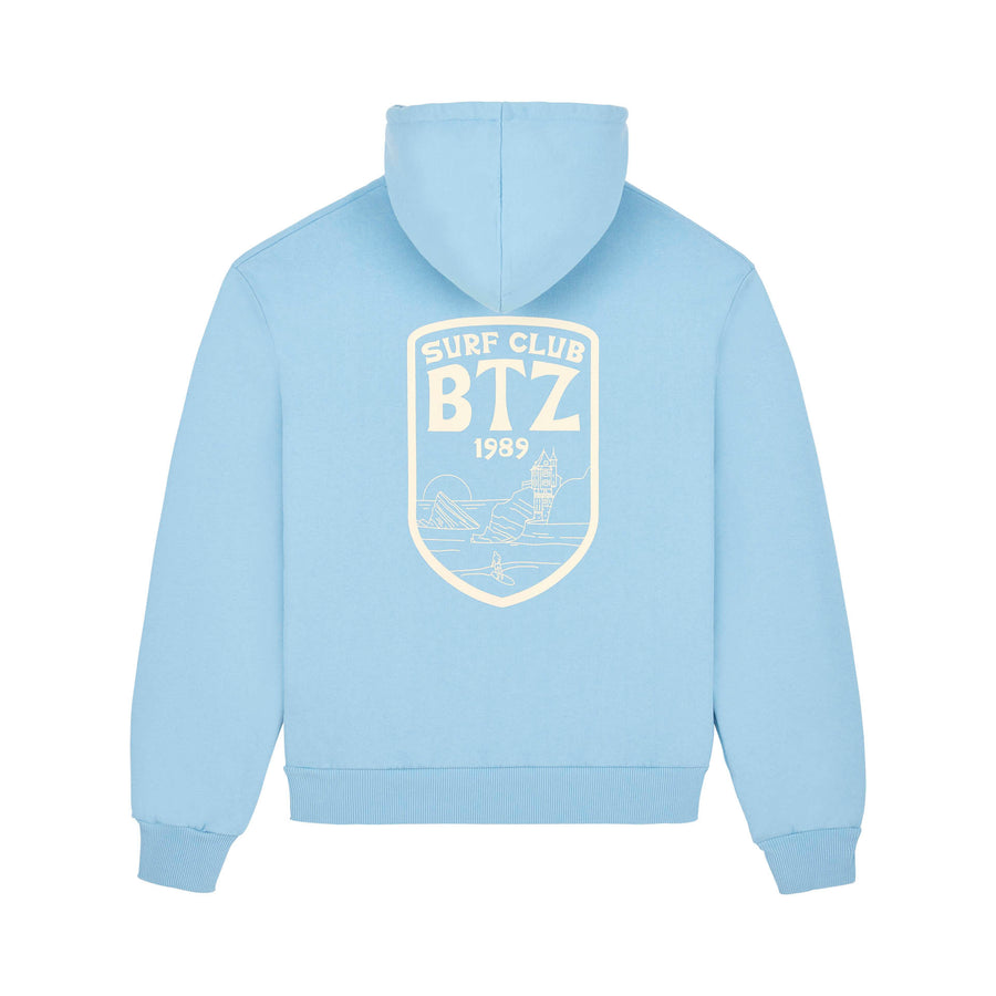 Hoodie Surf Club Lifeguard Bleu Ciel