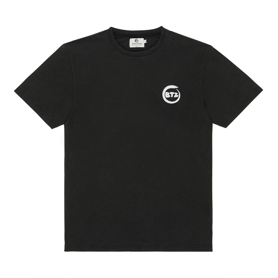 T-shirt Vinyle noir lavé