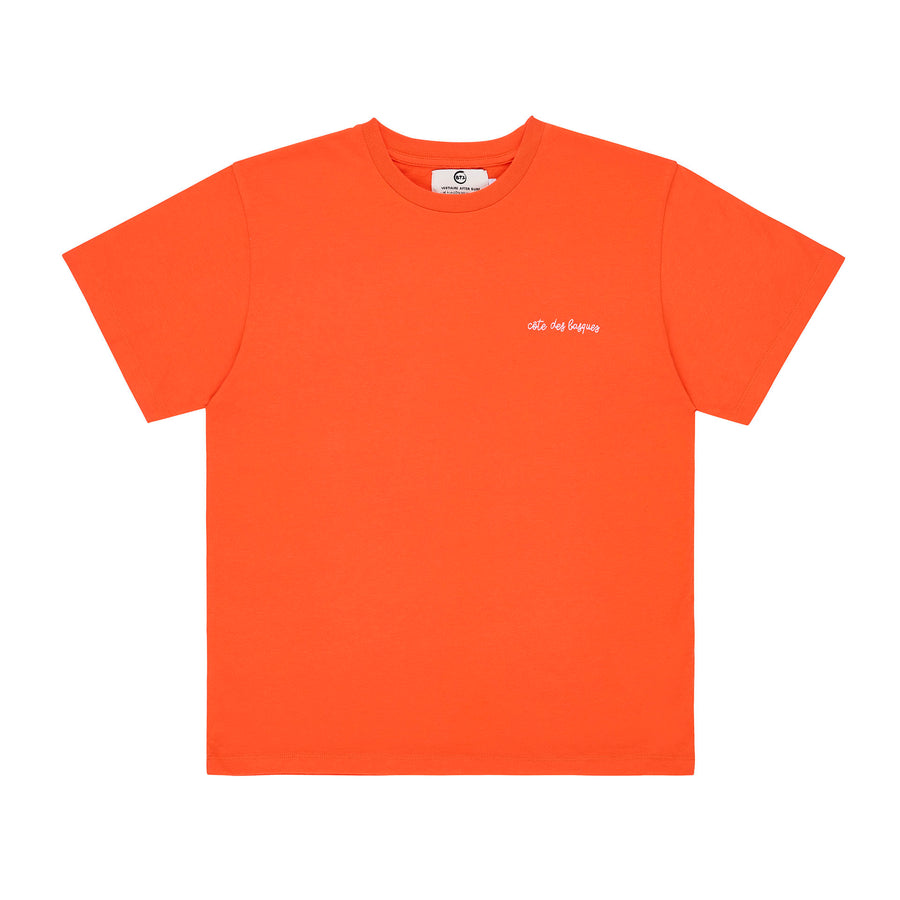 T-shirt côte des basques orange tomato