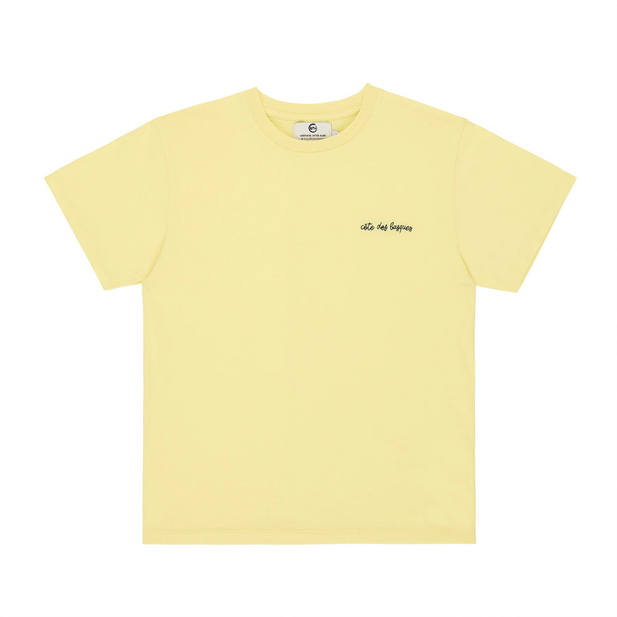 T-shirt côte des basques jaune