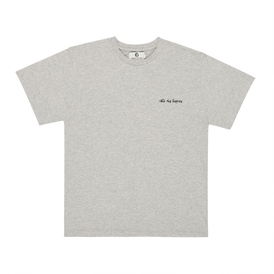 T-shirt côte des basques gris chiné