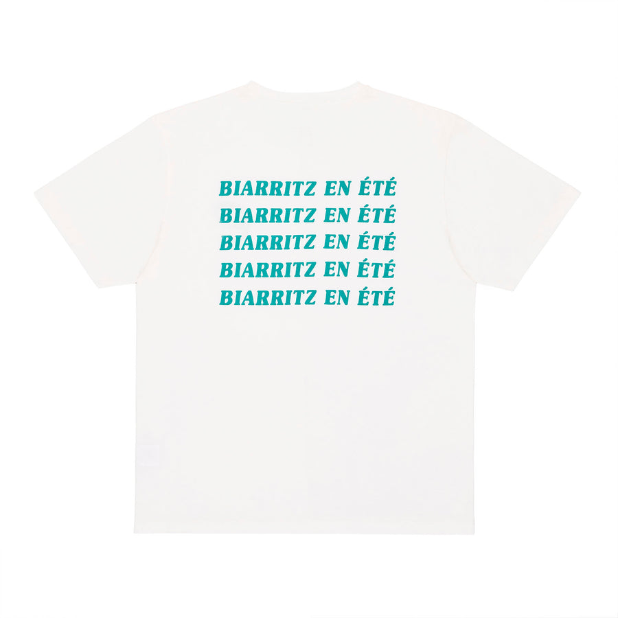 T-shirt biarritz en été blanc