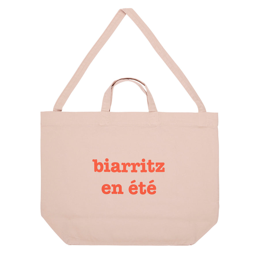 Cabas biarritz en été rose