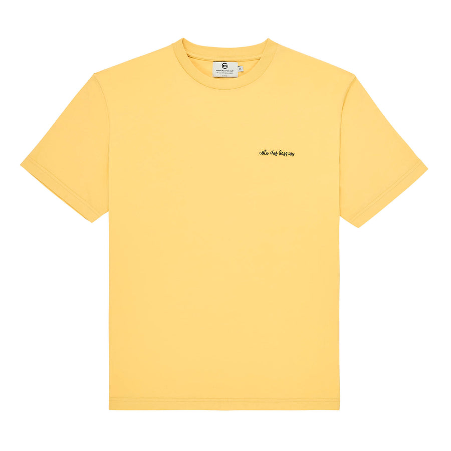 T-shirt Côte des basques jaune
