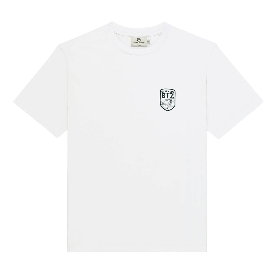 T-shirt Flammé Btz Surf Club blanc