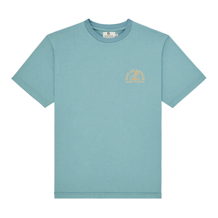 T-shirt Out of office bleu stone