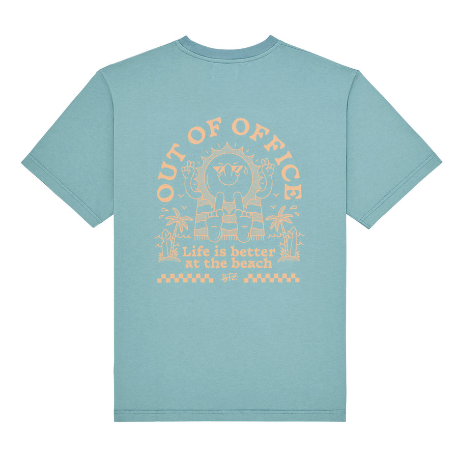 T-shirt Out of office bleu stone