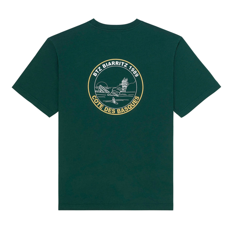 T-shirt Vintage surf club vert forêt