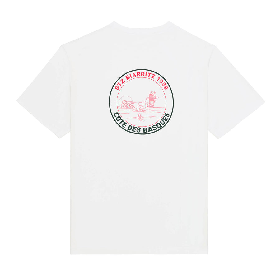 T-shirt Vintage surf club blanc