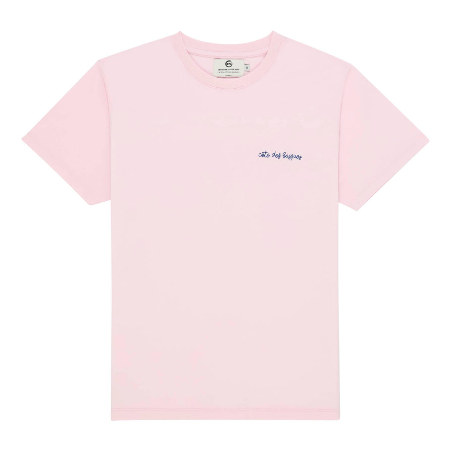 T-shirt côte des basques rose