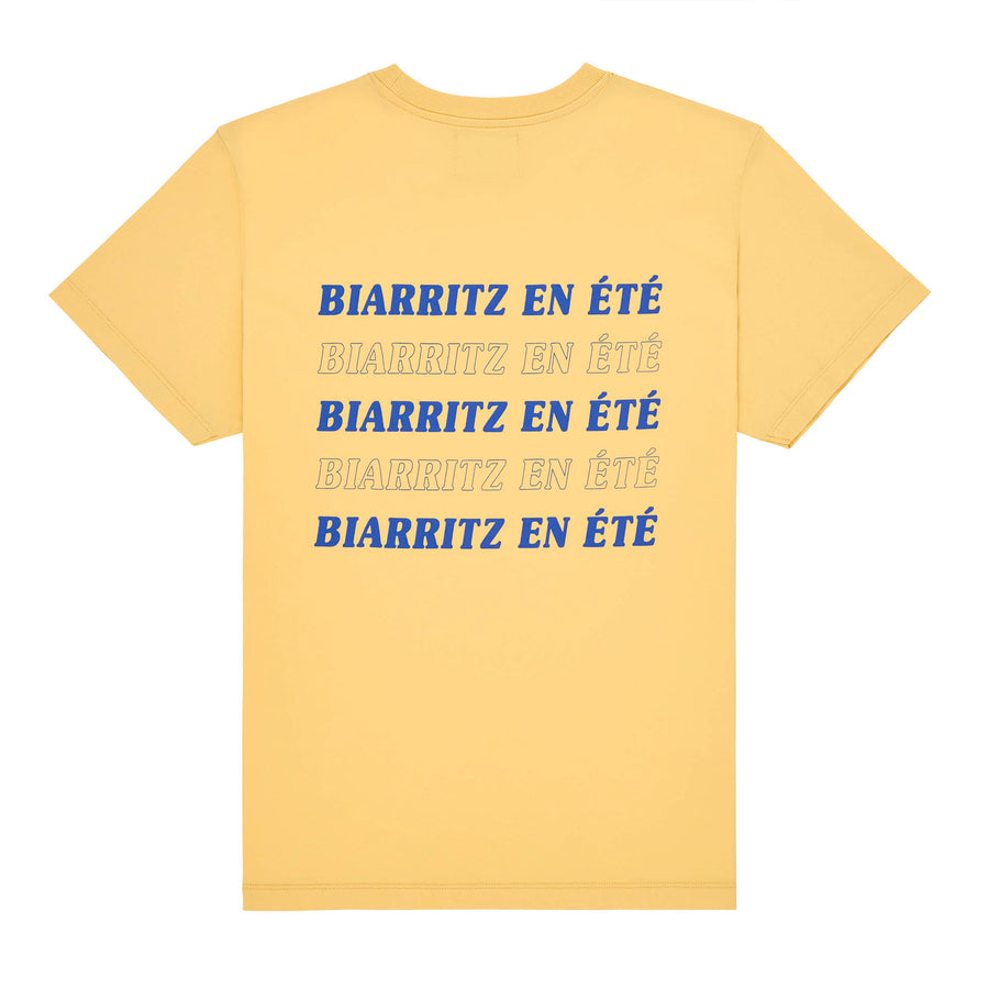 T-shirt Biarritz en été jaune