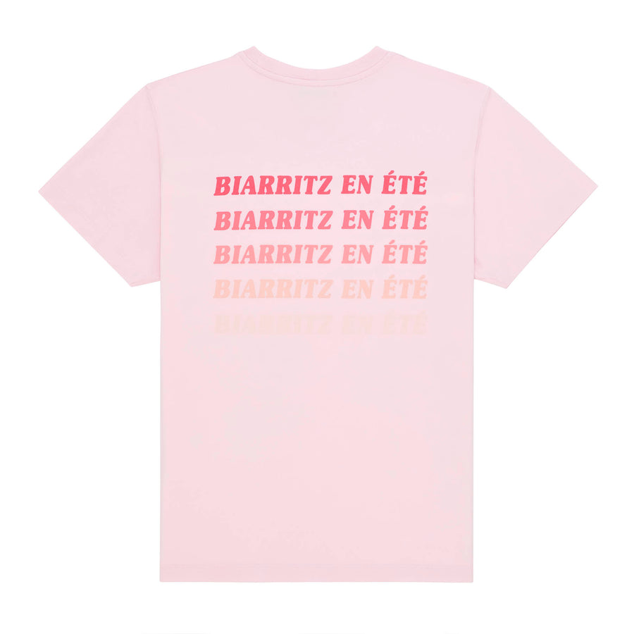 T-shirt Biarritz en été rose