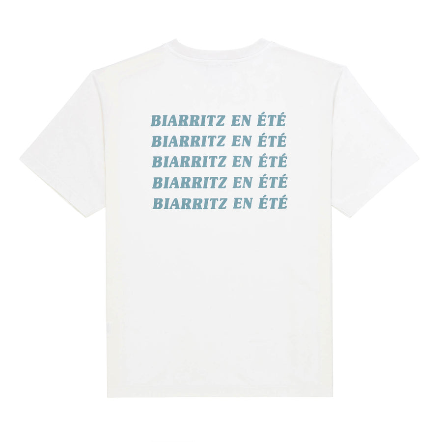 T-shirt Biarritz en été blanc