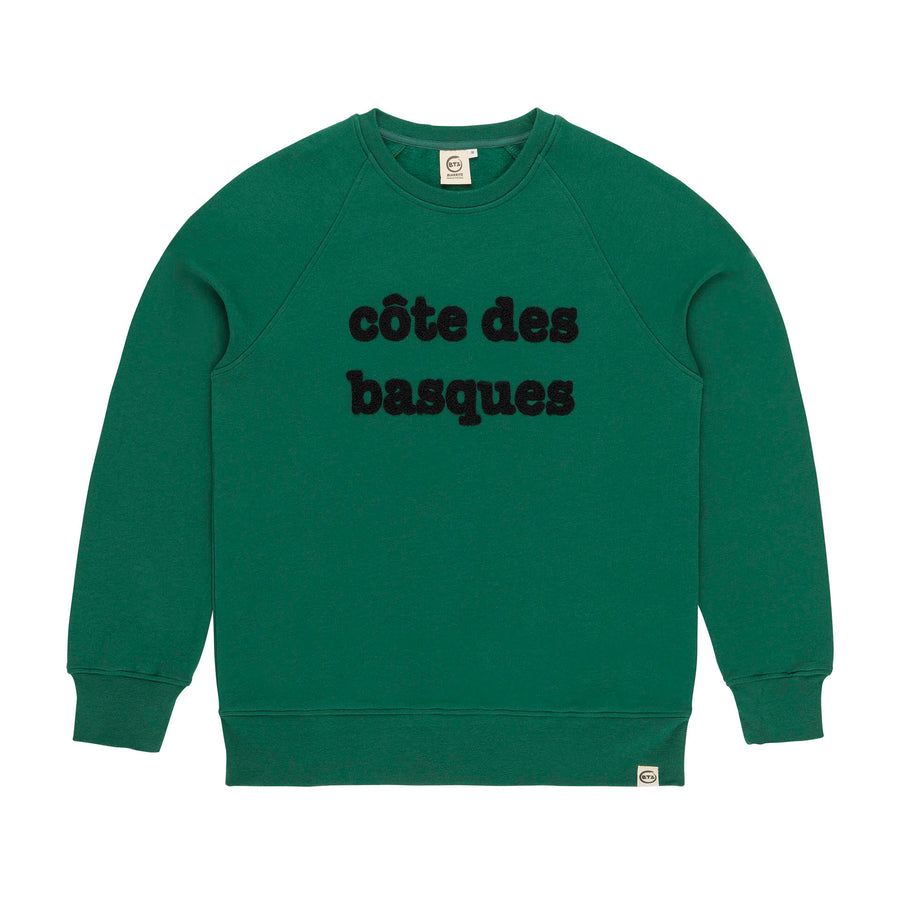 Sweatshirt côte des basque vert