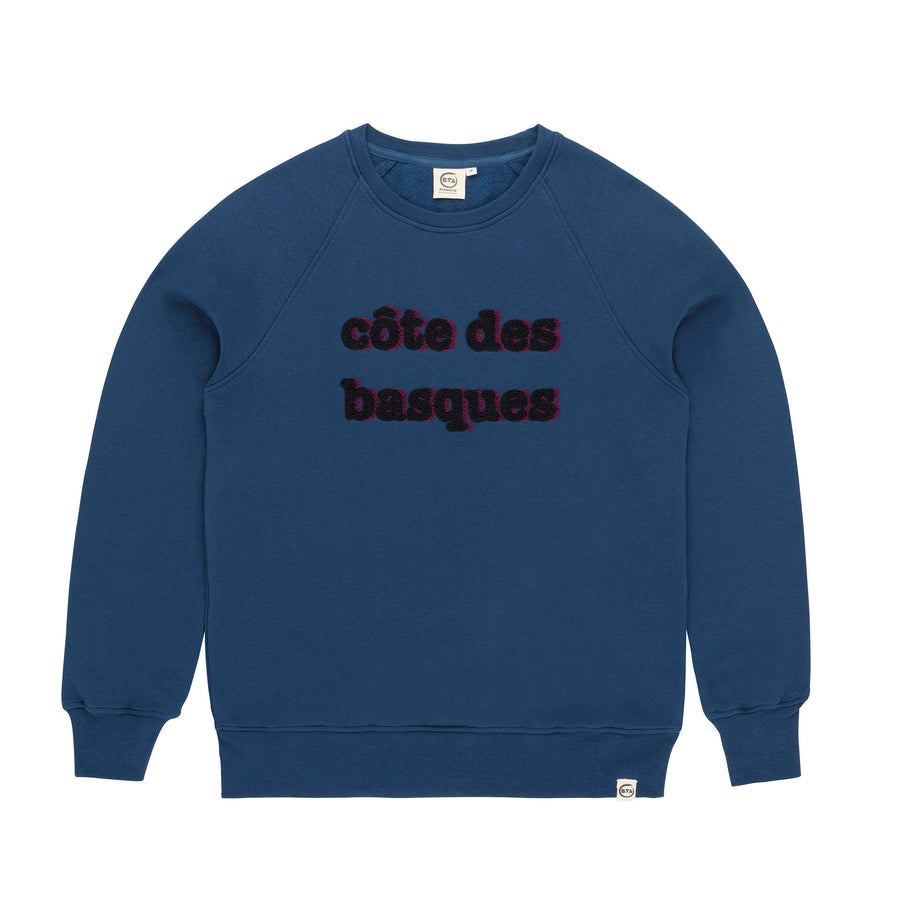 Sweatshirt côte des basque bleu