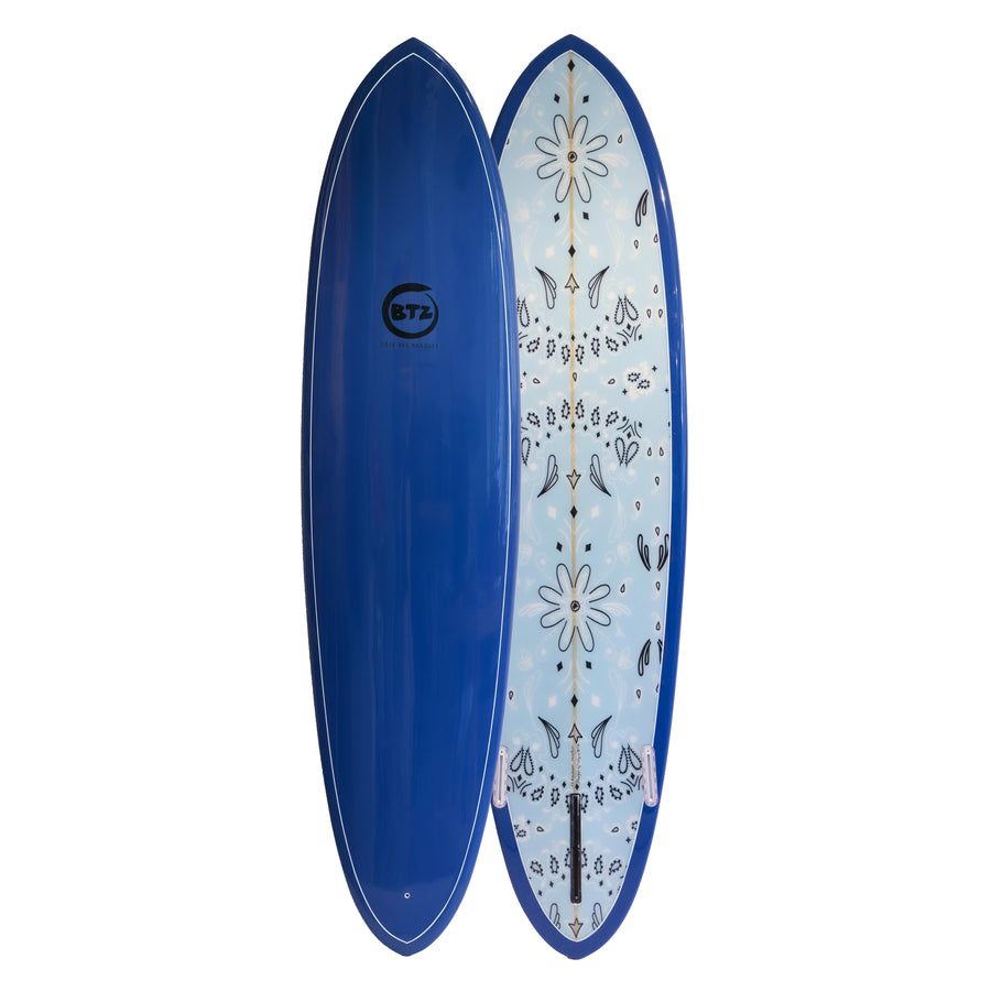BTZ Handmade Midlenght 7'4 Bandana Surf Board