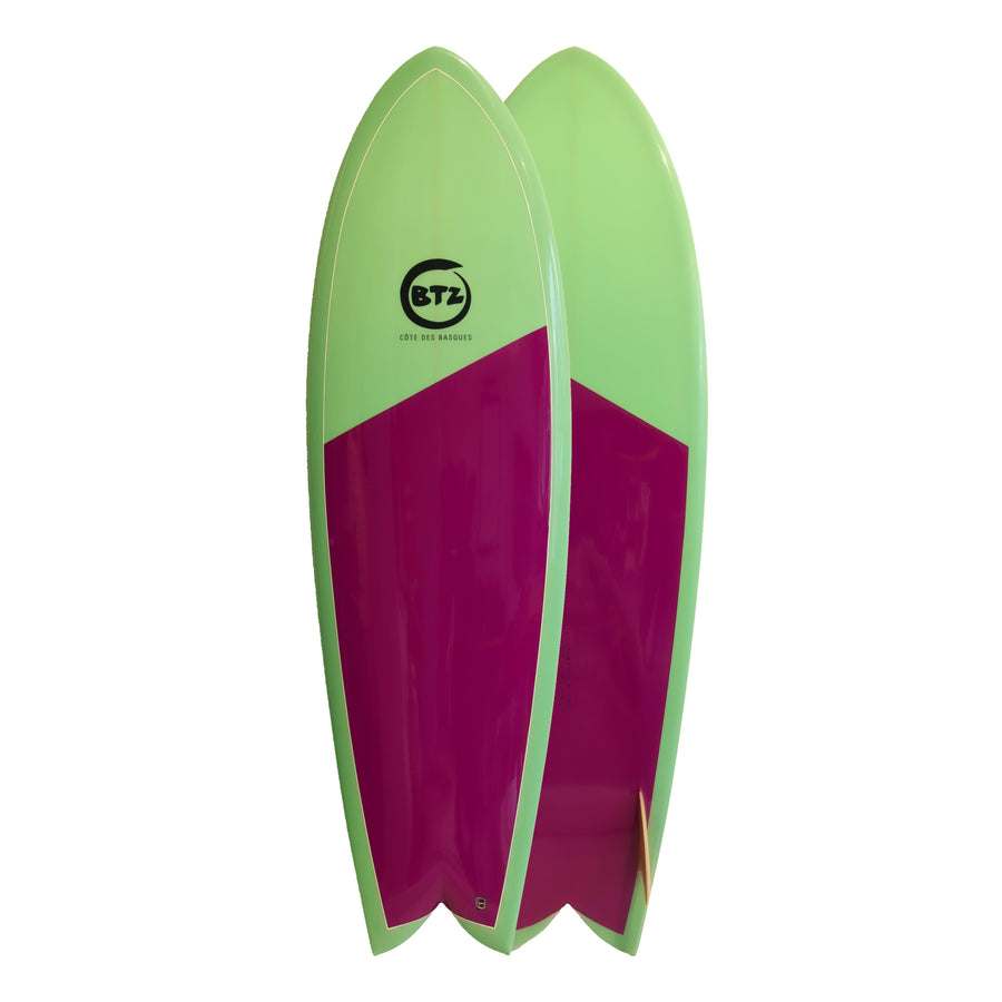 BTZ Handmade Twin Fin 5'1 Surf Board